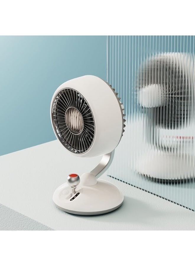 jocelee 9.5 Inch Table Fan Portable 3-Speed Wind Control Desk Fan with LED Light Sturdy Base Adjustable Swivel 120° Suitable for Bedroom Home Office Desktop Travel Great Gift Ideas Rechargeable Small Fan with 4000mAh Battery - Image 1